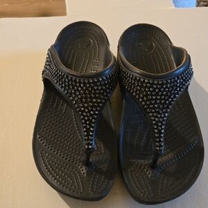 Black Studded Sandals